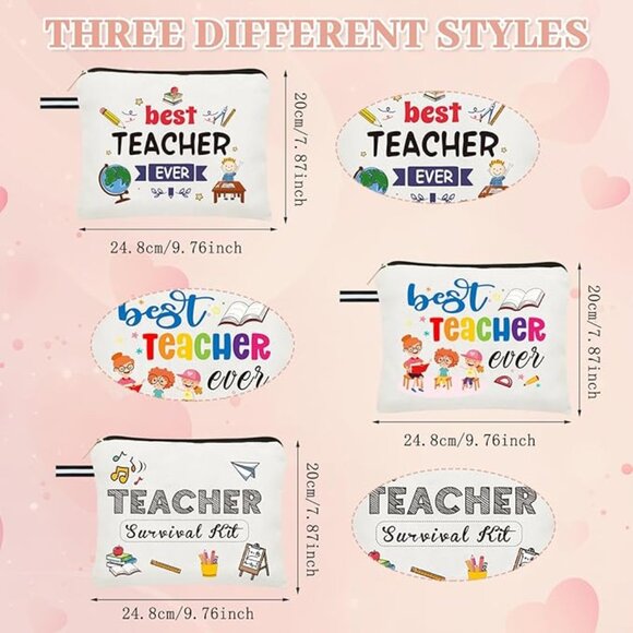 NWT Teacher Appreciation Canvas Pouch - Picture 2 of 5